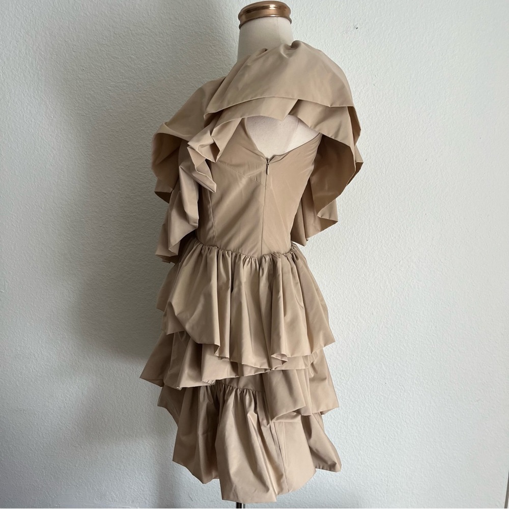 H&M Conscious Exclusive Ruffled One Shoulder Cocktail Mini Dress Holiday - Picture 12 of 14